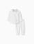 Pyjama en velours avec motif à pois Blanc 1 - vertbaudet enfant 