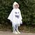 Déguisement enfant poncho à capuche fantôme halloween Blanc 1 - vertbaudet enfant 