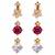 Set de 3 paires de boucles d'oreilles clips princesse Rouge 1 - vertbaudet enfant 