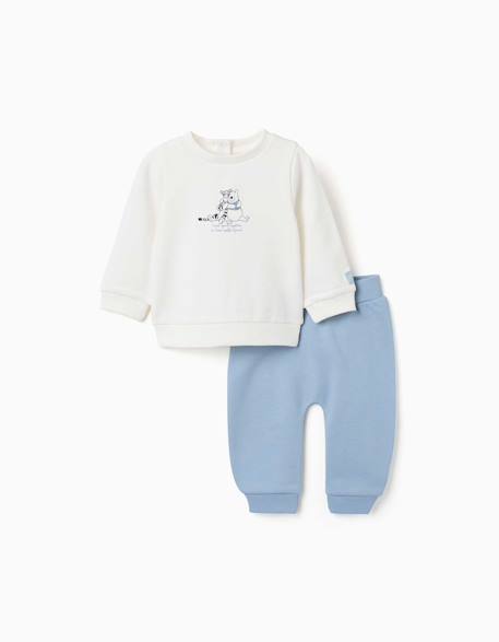 Ensemble de jogging en coton peigné avec imprimé winnie l'ourson Bleu clair 1 - vertbaudet enfant 