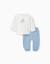 Ensemble de jogging en coton peigné avec imprimé winnie l'ourson Bleu clair 1 - vertbaudet enfant 