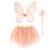 Déguisement enfant jupe princesse fée avec ailes et baguette Rose+Violet 2 - vertbaudet enfant 
