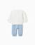 Ensemble de jogging en coton peigné avec imprimé winnie l'ourson Bleu clair 2 - vertbaudet enfant 