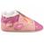 Chaussons bébé cuir souple fourrés lise la licorne Rose 1 - vertbaudet enfant 