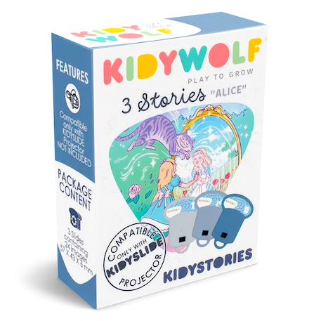 Kidystories recharge 3 histoires pour lampe projecteur kidyslide Bleu+Marron+Noir+Rouge+Vert 1 - vertbaudet enfant 