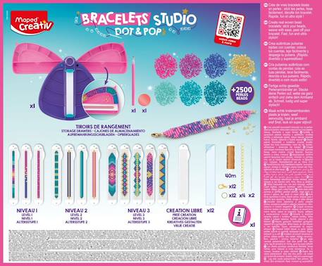 Kit bracelets perles et modèles créatifs Multi-coloured 4 - vertbaudet enfant 
