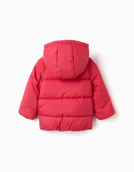 Doudoune avec capuche et doublure en polaire Rouge 2 - vertbaudet enfant 