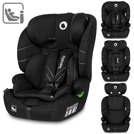 Siège auto évolutif levi one i-size 76-150 cm, groupe 1/2/3 Black carbon+Black grey+Green forest+Pink rose 1 - vertbaudet enfant 