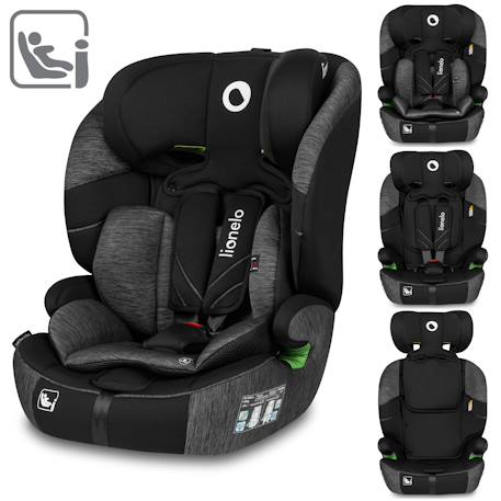 Siège auto évolutif levi one i-size 76-150 cm, groupe 1/2/3 Black carbon+Black grey+Green forest+Pink rose 7 - vertbaudet enfant 
