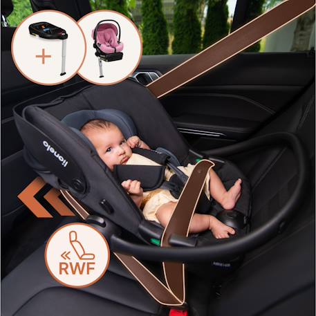 Siège-auto bébé astrid i-size 40-87 cm léger, récompensé par l’adac Beige cream+Black onyx+Pink coral 16 - vertbaudet enfant 