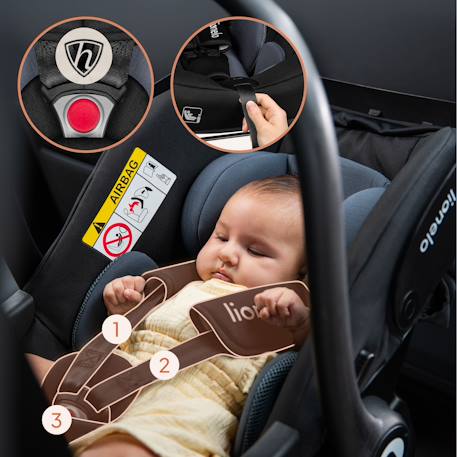Siège-auto bébé astrid i-size 40-87 cm léger, récompensé par l’adac Beige cream+Black onyx+Pink coral 9 - vertbaudet enfant 