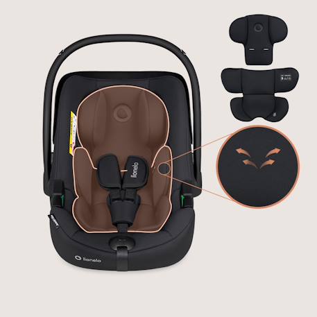 Siège-auto bébé astrid i-size 40-87 cm léger, récompensé par l’adac Beige cream+Black onyx+Pink coral 12 - vertbaudet enfant 