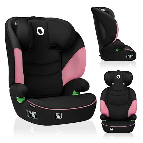 Siège auto lars i-size 100-150 cm avec assise large et revêtement amovible Black grey+Black red+Green turquoise+Pink baby 19 - vertbaudet enfant 