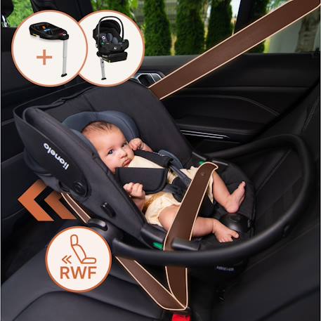 Siège-auto bébé astrid i-size 40-87 cm léger, récompensé par l’adac Beige cream+Black onyx+Pink coral 10 - vertbaudet enfant 