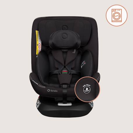 Siège auto bastiaan one i-size 40-150 cm avec isofix et base pivotante 360° Black carbon+Green olive+Grey stone+Pink rose 6 - vertbaudet enfant 