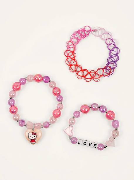 Lot de 3 bracelets hello kitty enfant Fuchsia 3 - vertbaudet enfant 
