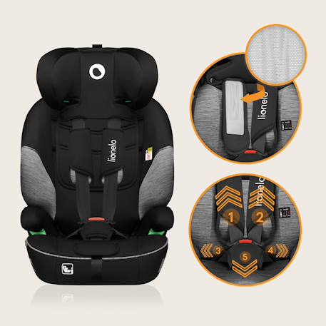 Siège auto évolutif levi i-size 76-150 cm, groupe 1/2/3 Beige latte+Black+Black grey+Blue cobalt+Green emerald+Pink baby 15 - vertbaudet enfant 