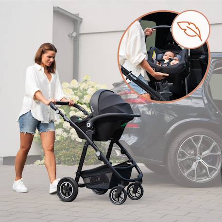 Siège-auto bébé astrid i-size 40-87 cm léger, récompensé par l’adac Beige cream+Black onyx+Pink coral 11 - vertbaudet enfant 