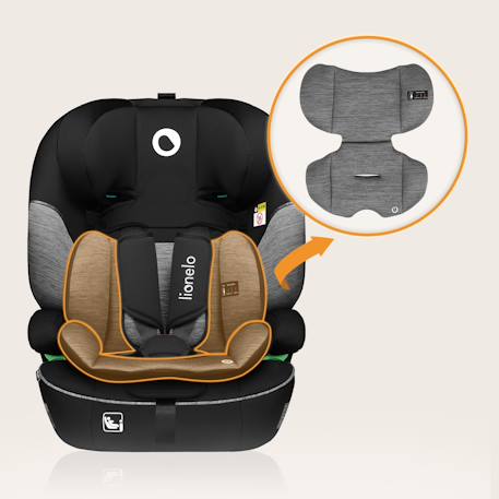 Siège auto évolutif levi i-size 76-150 cm, groupe 1/2/3 Beige latte+Black+Black grey+Blue cobalt+Green emerald+Pink baby 18 - vertbaudet enfant 