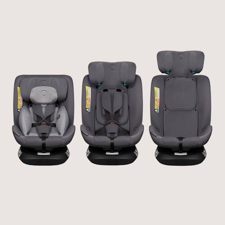 Siège auto bastiaan one i-size 40-150 cm avec isofix et base pivotante 360° Black carbon+Green olive+Grey stone+Pink rose 14 - vertbaudet enfant 