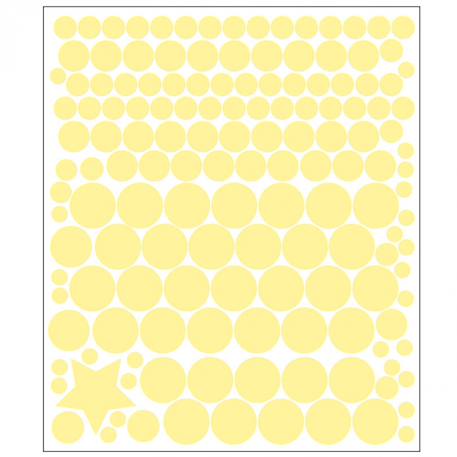 Stickers pastilles phosphorescentes (20 x 16 cm) Jaune 1 - vertbaudet enfant 