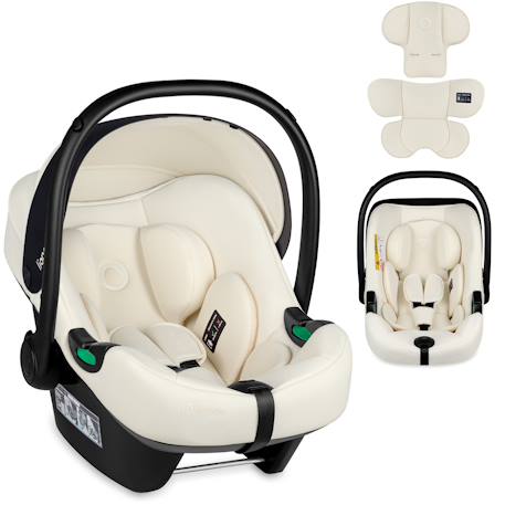 Siège-auto bébé astrid i-size 40-87 cm léger, récompensé par l’adac Beige cream+Black onyx+Pink coral 1 - vertbaudet enfant 