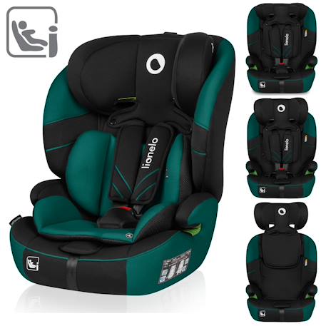 Siège auto évolutif levi one i-size 76-150 cm, groupe 1/2/3 Black carbon+Black grey+Green forest+Pink rose 13 - vertbaudet enfant 