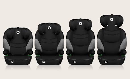 Siège auto lars i-size 100-150 cm avec assise large et revêtement amovible Black grey+Black red+Green turquoise+Pink baby 2 - vertbaudet enfant 