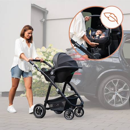 Siège-auto bébé astrid i-size 40-87 cm léger, récompensé par l’adac Beige cream+Black onyx+Pink coral 17 - vertbaudet enfant 