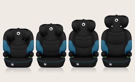 Siège auto lars i-size 100-150 cm avec assise large et revêtement amovible Black grey+Black red+Green turquoise+Pink baby 14 - vertbaudet enfant 