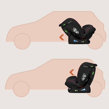 Siège auto aart i-size 40-150 cm avec inclinaison réglable, groupe 0+/1/2/3 Beige chocolate+Beige latte+Black carbon+Black carbon red+Black red+Grey stone 22 - vertbaudet enfant 