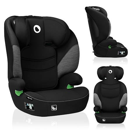 Siège auto lars i-size 100-150 cm avec assise large et revêtement amovible Black grey+Black red+Green turquoise+Pink baby 1 - vertbaudet enfant 