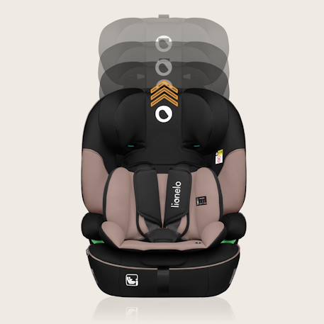 Siège auto évolutif levi i-size 76-150 cm, groupe 1/2/3 Beige latte+Black+Black grey+Blue cobalt+Green emerald+Pink baby 5 - vertbaudet enfant 