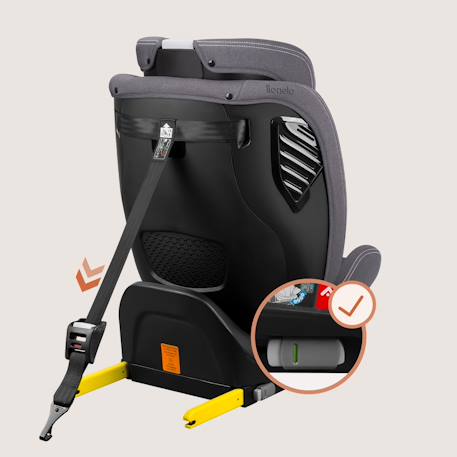 Siège auto bastiaan one i-size 40-150 cm avec isofix et base pivotante 360° Black carbon+Green olive+Grey stone+Pink rose 17 - vertbaudet enfant 