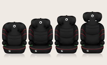 Siège auto lars i-size 100-150 cm avec assise large et revêtement amovible Black grey+Black red+Green turquoise+Pink baby 8 - vertbaudet enfant 