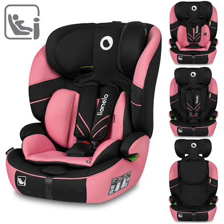 Siège auto évolutif levi one i-size 76-150 cm, groupe 1/2/3 Black carbon+Black grey+Green forest+Pink rose 19 - vertbaudet enfant 