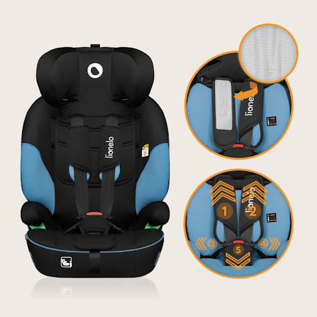Siège auto évolutif levi i-size 76-150 cm, groupe 1/2/3 Beige latte+Black+Black grey+Blue cobalt+Green emerald+Pink baby 21 - vertbaudet enfant 
