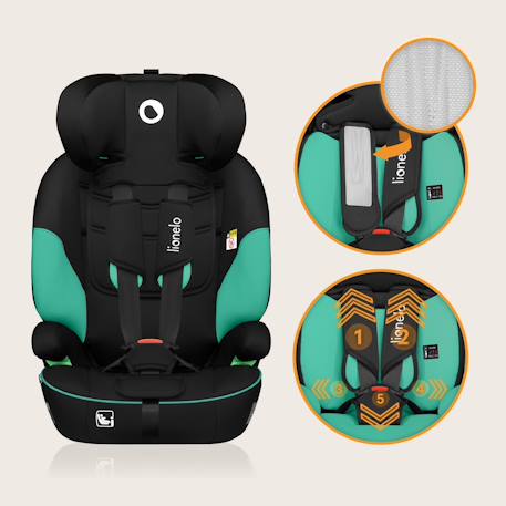 Siège auto évolutif levi i-size 76-150 cm, groupe 1/2/3 Beige latte+Black+Black grey+Blue cobalt+Green emerald+Pink baby 27 - vertbaudet enfant 