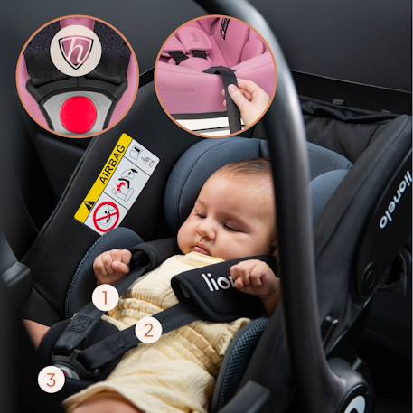 Siège-auto bébé astrid i-size 40-87 cm léger, récompensé par l’adac Beige cream+Black onyx+Pink coral 15 - vertbaudet enfant 