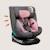 Siège auto bastiaan one i-size 40-150 cm avec isofix et base pivotante 360° Black carbon+Green olive+Grey stone+Pink rose 21 - vertbaudet enfant 