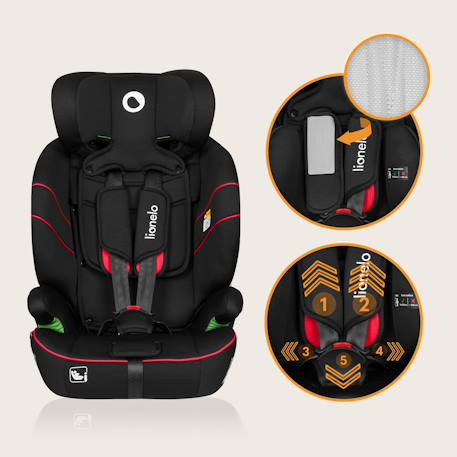 Siège auto évolutif levi i-size 76-150 cm, groupe 1/2/3 Beige latte+Black+Black grey+Blue cobalt+Green emerald+Pink baby 9 - vertbaudet enfant 