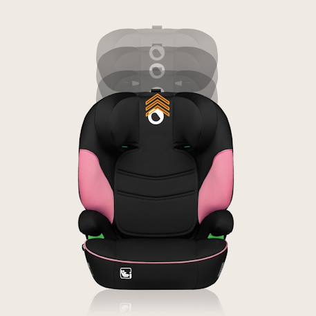 Siège auto lars i-size 100-150 cm avec assise large et revêtement amovible Black grey+Black red+Green turquoise+Pink baby 24 - vertbaudet enfant 