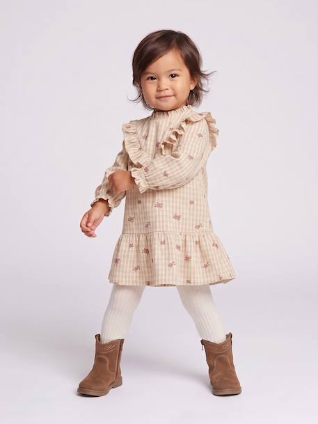 Robe bébé fille manches longues écru 3 - vertbaudet enfant 