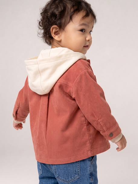 Surchemise à capuche bébé garçon terracotta 5 - vertbaudet enfant 