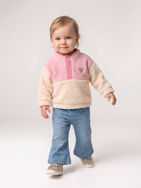 Sweat bébé fille manches longues rose 6 - vertbaudet enfant 