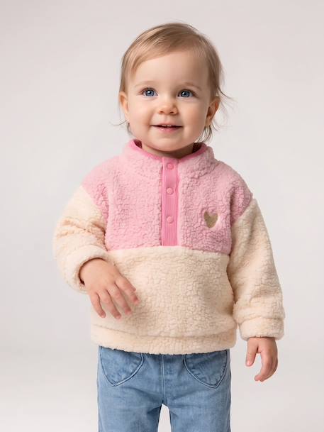 Sweat bébé fille manches longues rose 2 - vertbaudet enfant 