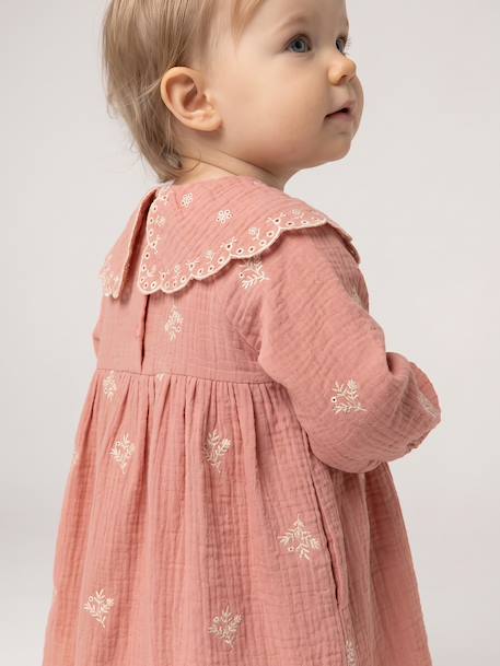 Robe bébé fille manches longues abricot 8 - vertbaudet enfant 
