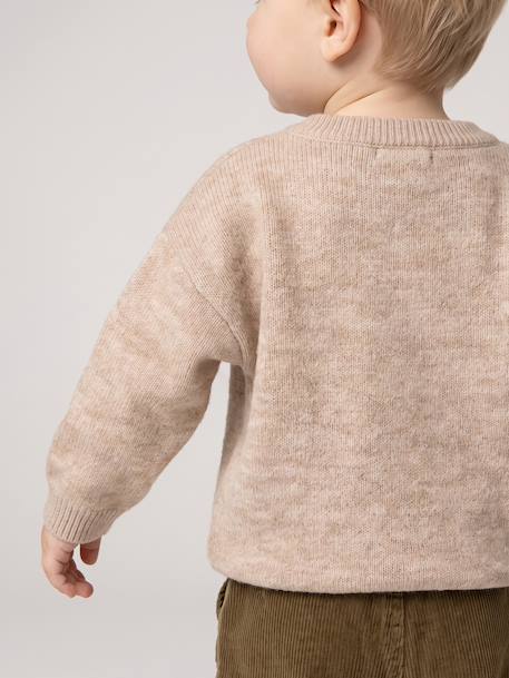 Pull bébé garçon manches longues beige chiné 5 - vertbaudet enfant 