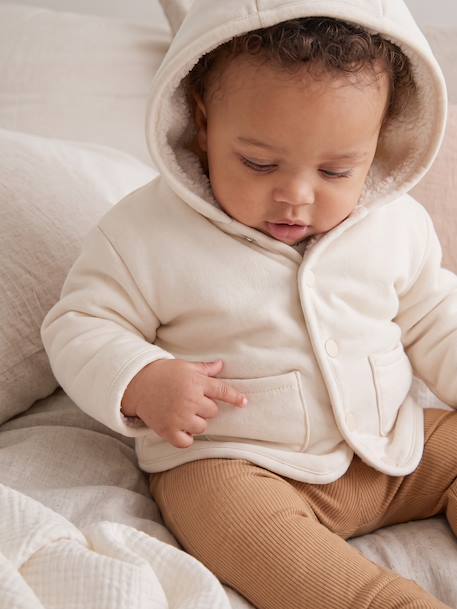 Gilet à capuche naissance vanille 9 - vertbaudet enfant 