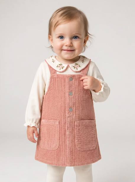 Ensemble robe t-shirt collants bébé fille blush 10 - vertbaudet enfant 